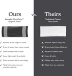 Nomadix Original Towel - Perfect for Beach, Pool, Travel, Camping, Yoga - Made with Recycled Materials - Super Absorbent - Sand Resistant - Poolside Black - 72.5x30