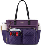 LOVEVOOK Tote Bag for Women, Nurse Bag with Large Cup Holder, Large Capacity Teacher Tote with Multi Pockets, Water Resistant Nurse Diaper Tote Fit 17.3 Inch Laptop for Work, 17.3 Inch