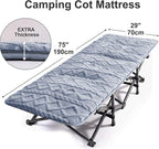 Camping Cot Mattress - Thick Camping Sleeping Pad with Elastic Straps,Portable Cot Mattress Pad for Sleeping Outdoor (75" x 28")