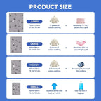 12 Pack Oxford Ripstop Vacuum Storage Bags with Pump, Reusable Space Saver Bags for Clothes, 4 Jumbo + 4 Large +4 Medium Vacuum Bags for Travel, Luggage, Blankets, Quilt