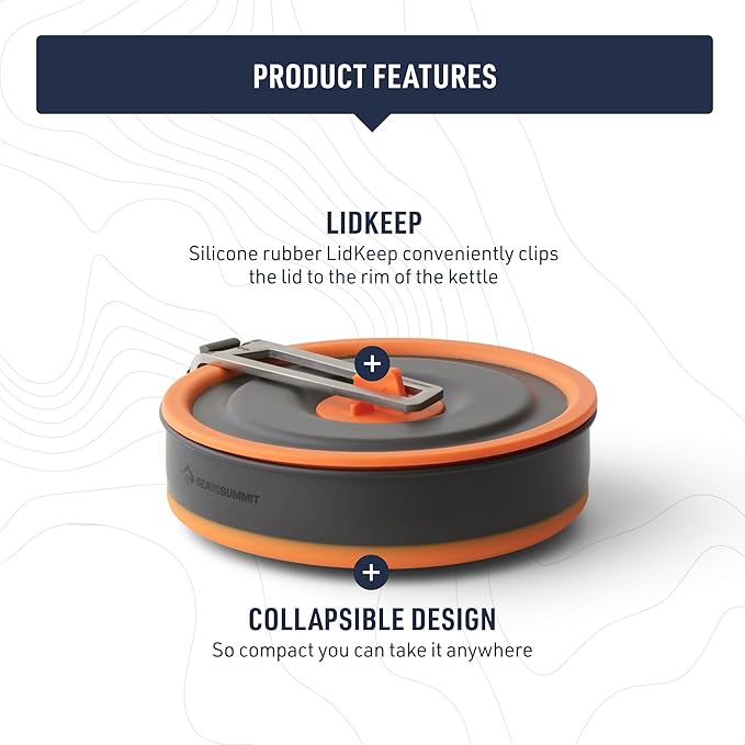 Sea to Summit Frontier Ultralight Collapsible 1-Liter Pot for Backpacking and Camping