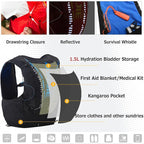 Azarxis Hydration Vest 2.5L Trail Pack Running Marathon Race Backpack Daypack for Outdoors Hiking Biking