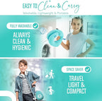 BCOZZY Kids Travel Neck Pillow (8-12 Y/O)– Patented Soft Child Pillow for Head & Chin Support in Car, Airplane, and Road Trip Sleeping. Adjustable Size. Carry Bag. Fully Washable. Medium, Light Purple