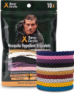Mosquito Repellent Bracelets | Crafted for Adventure | Adjustable Leather | DEET-Free | Long-Lasting Protection | Pack of 10