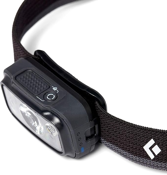 Black Diamond Spot 350 LED Headlamp, Waterproof and Dimmable Battery Powered Headlamp for Camping, Hiking, Running, Work with Red Light Headlamp Mode, Graphite