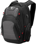 Swissdigital Design Men's Laptop Backpack for Man，Large Capacity Business Travel Backpack Black/Grey | J14-02