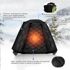 Hi Vis Rain Jackets, Reflective Safety Jacket with Pockets for Men& Women, Construction Coats for Cold Weather, Waterproof Rain Gear, Class 3, Black with Bottom, 4XL