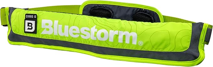BLUESTORM Cirro 16 Manual Inflatable Belt Pack for Adults | US Coast Guard (USCG) Approved Life Jacket Waist Belt PFD for SUP Paddleboarding, Fishing & Kayaking
