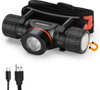 EverBrite Rechargeable Headlamp, 1000 Lumen LED Rechargeable Headlight with 5 Light Modes, Magnetic Base and Adjustable Headstrap,Perfect for Camping, Hiking, Caving, Fishing