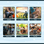 2-Pack Collapsible Stool & Carry Bag + Clips - Portable Folding Stool, Height Adjustable, Lightweight, Retractable Telescoping Camping Seat Travel Chair, Foldable Footrest - Max 400lbs