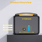 VTOMAN 939Wh Portable Power Station Bundle with Extra Battery & 110W Solar Panel Included - Up to 1200W Solar Power Generator for Home Backup, Off-grid, Road Trip, RV, Camping, Fishing, Emergencies
