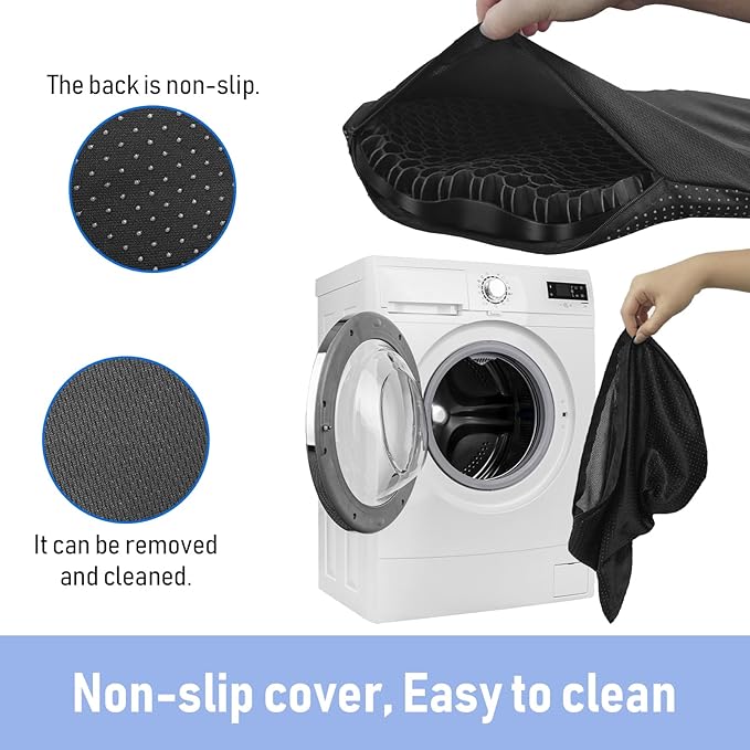 NEW-Vi Anti-Slip Kayak Seat Cushion - Waterproof Thicken Gel Boat Kayak Canoe Rowing Stadium Pad for Sit in Kayak Chair Kayak Accessories Equipment Gear for Fishing Kayak