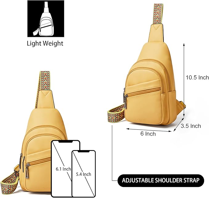 Sling Bag Crossbody Bags for Women Small Cross Body Bag Fanny Packs Chest Sling Purse for Daily Travel Leisure Sport