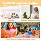 vocheer Small Pillows for Sleeping, 11"x 7" Mini Travel Pillow, Tiny Pillows for Neck, Wrist, Lumbar and Knee, Pets Pillow, Cotton, Machine Washable,Light Grey-2PC