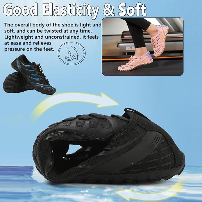 Water Shoes Mens Women Barefoot Shoes Quick Dry Aqua Outdoor Sports for Swim Pool Beach Surf Walk Water Yoga River Lake Hiking Kayaking