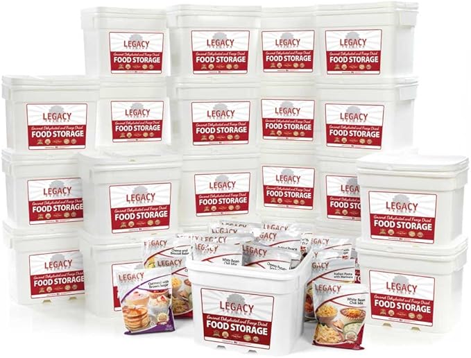 Emergency Dry Home Food Storage Supply: 2880 Large Servings - 739 lbs - Disaster Survival Preparation - 25 Year Shelf Life - Bulk Freeze Dried/Dehydrated Meals