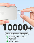 TG90° Portable Charger Power Bank, Ultra Small 5000mAh Battery Pack with Built-in Foldable AC Wall Plug and Cables, USB C Cell Phone External Battery Charger Compatible with iPhone and Android Devices