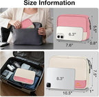 MATEIN Travel Cord Organizer Case 2 Pack for Women, Double Zipper Cable Organizer Bag for Tech Accessories, Water Resistant Lightweight Electronics Bag for Charger, USB Drive & Phone, Office Gifts