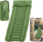 SereneLife Lightweight & Compact Camping Gear – Sleeping Pads & Bags with Built-in Pillows for Outdoor Comfort, Waterproof & Tear-Resistant Design, Perfect for Hiking, Backpacking, Couples & Solo Use