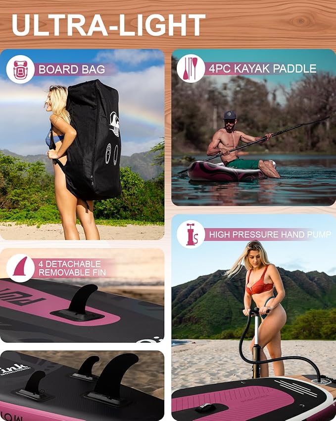 DAMA 11'*34"*6" Stand Up Paddle Board, Inflatable Paddle Board,Inflatable Paddle Boards for Adults w/a Wide, Smooth and Non Slip Deck, Versatile Styles, Suitable for Adults