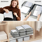 8 Set/6 Set/4 Set Compression Packing Cubes for Travel, Lightweight Vacation Travel Essentials, Travel Accessories for Suitcase Organizer Bags Set, Durable Luggage Organizer