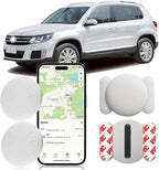 Tracker Device for Vehicles,No Monthly Fee Mini Hidden Car Tracker with Magnetic Case,Real Time GPS Car Tracker Works with Apple Find My (iOS Only) (White,2PCS)