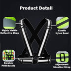 Reflective Running Vest 2-10 Pack, High Visibility Reflective Gear Night Cycling Safety Vest Strap for Men Women Kids