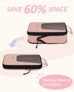 BAGSMART Compression Packing Cubes for Travel, 6 Set/5 Set/4 Set, Compression Suitcase Organizer Bags Set for Suitcases Travel Essentials, Lightweight Packing Organizers