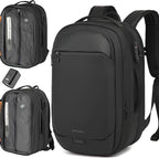 Vacuum Seal Travel Backpack 45L with Pump - Expandable Air Compression System, Water-Resistant Business TSA Lock, Laptop Backpack, Carry-On Suitcase Luggage, Gifts for Men