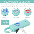 Tellegloww 6 Pcs Rechargeable Personal Safety Alarm for Women, 130db Personal Alarm Protection Keychains Loud Siren with LED Self Defense Keychain for Senior Mom Gift(White,Pink,Blue,Snap)