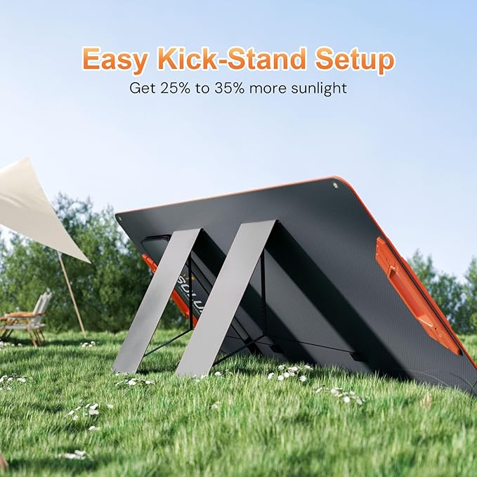 100W Portable Solar Panel for Power Station, 19.8V Foldable Solar Charger with DC/XT60/Anderson Cable & QC3.0 USB Outputs, 23% High Efficiency IP65 Waterproof 2 Kickstands for Outdoor Camping RV Trip