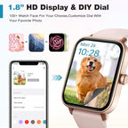 Fitpolo Smart Watch for Women,1.8” Touchscreen, Bluetooth Call, Alexa Built-in,24/7 Heart Rate SpO2 Monitor,Step Counting,Sleep Tracking, IP68 Waterproof Fitness Tracker Watch for Android iPhone