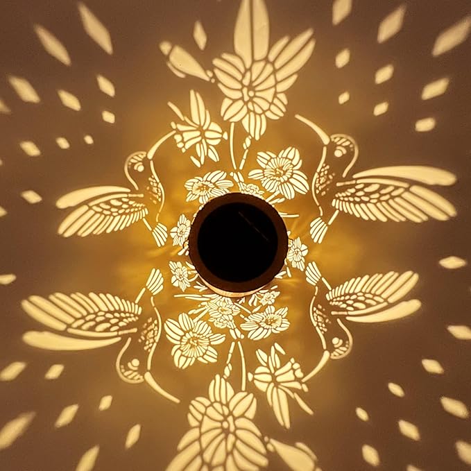 2Pack Hummingbird Solar Light, Birthday Gift for Women, Men, Mother's Day, Thanksgiving, Christmas, New Year Gift. Outdoor Waterproof Lights Hanging Patio Garden Decoration, Outdoor Backyard