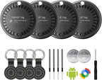 Air Tags for Android,Air Tags-4 Pack Android,2 Year Battery Life,Android Tracker Tags with 4 Case,Google Find Trackers for Google'S Find Hub App,IP65 Waterproof Luggage Tracker for Keys