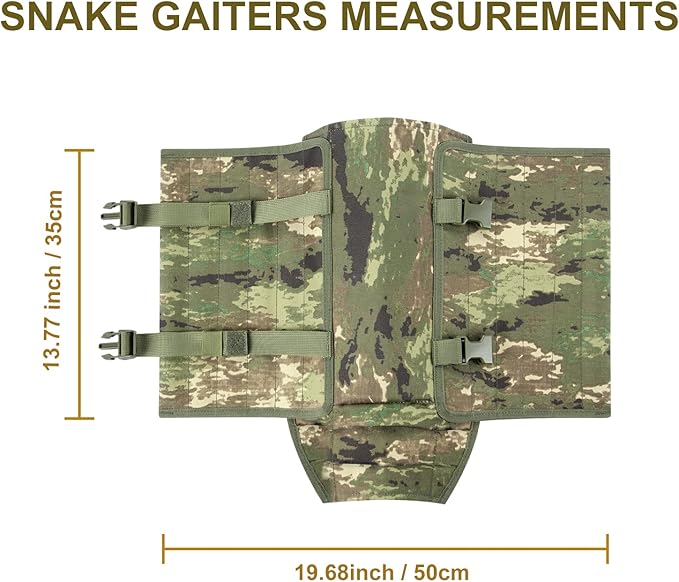 Skiguard Snake Guard Gaiters - Waterproof Chaps for Lower Legs, Bite Proof Guardz, Adjustable Size