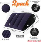 Portable Inflatable Wedge Pillow 2 Pack,Body Positioner for Sleep Support, Large 20in Adjustable Travel Pillow - Lightweight Bed/Leg Support Pillow, Fast Inflation, 2 Pack