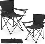 WEIDIORME 2 Pack Lightweight Camping Chairs, 300LBS Heavy-Duty Portable Folding Chairs with Carry Bag, Compact Design for Camping, Beach, Picnics, and Outdoor Event