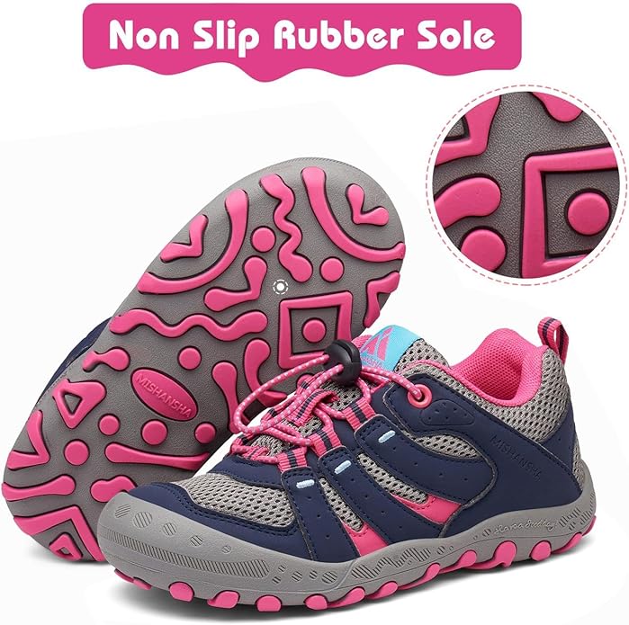 Mishansha Boy's Girl's Hiking Shoes Low Top Sneakers Outdoor Trekking Walking Climbing Running Shoes