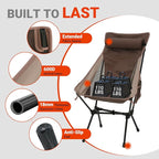 Overmont Oversized Camping Chair for Adults - 400lbs Support Heavy-Duty Padded Seat Outdoor Portable Folding Chair with Cooling Bag Cup Holder Carry Bag Comfortable for Sport Garden Beach Fishing Lawn