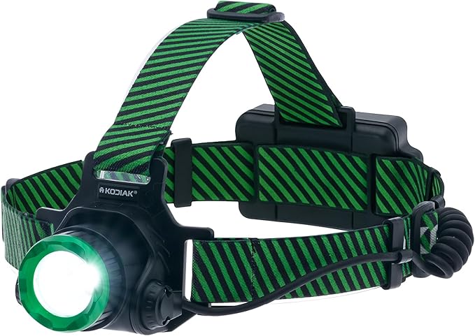 KODIAK 1000 Lumen Rechargeable Headlamp – LED Head Lamps with Push-Pull Focus, 3 Modes, Rechargeable Headlight, Adjustable Tilt, Head Lights for Forehead