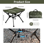 TENPLAY Portable Camping Stools for Adults Heavy Duty,Holds Up to 330lbs,18 Inch Oversized Folding Stools with All-in-One Seat & Carry Bag Design for Camping Outdoor Beach Travel Hiking Fishing Green