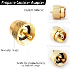 Camping Stove Burners Gas Refill Adapters EN417 Lindal Valve Canister Shifter Backpacking Stove Refill Adapter Valve Kit for Propane/Isobutane/Butane Gas Tank 3 PCS