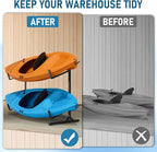 Kayak Storage Rack, Heavy Duty Freestanding Kayak Rack for Garage and Outdoor Storage, Kayak Stand Adjustable for Kayak, Canoe, Surfboard and Paddle Board