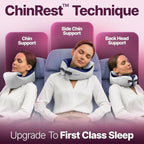 ComfyNap® Versatile Travel Neck Pillow for Airplane [Patented], 9 Positions in 3 Techniques, Plane Pillow with Pure Memory Foam, Travel Pillow with HeadRest Flight Sleep, Travel Essential - Earth