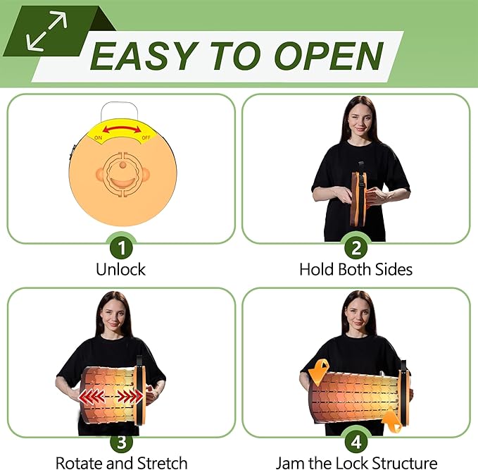 ALEVMOOM 2025 Upgraded XXL Collapsilbe Stool with Cushion,More Sturdy and Height 19.7",D11.8,Portable and Lightweight Adjustable Chair Telescoping Stool for Camping Hiking BBQ Max Loading 1000Ibs