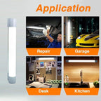 LETOUR Rechargeable Light LED Tube Magnetic Light 4000Lumens 5200mAh 5 Levels Dimming Camping Lantern USB Rechargeable Portable Lights with 2 Magnets Endurance for 60 Hours