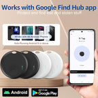 Tracker Tag for Android or iOS, Tracker Tags-4 Pack Smart Tag, Dual System Both iOS and Android Tracker Tags, Apple Find My or Google Find Hub App, Keys Finder Item Locator for Wallets (White&Black)