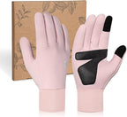 RIGWARL Winter Gloves Men and Women Medium-Thick, Gloves for Cold Weather with Thermal Plush, Touchscreen Running Glove Adjustable Zippered Wrist for Walking The Dog Hiking Camping Cycling Work