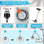 Shappy 2 Pieces Inflatable Boat SUP Pump Adaptor Air Pump Converter Air Valve Adapter Conventional Air Pump Adapter Pumping Head Connector for Inflatable Kayak Stand Up Paddle Board