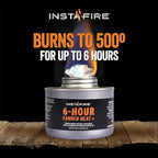 InstaFire 6-Hour Canned Heat (24 Cans), Canned Heat for Cooking, Canned Heat for Food, Heat for Camping, Heat for Camp Stove, Indoor Heat, Nontoxic Heat, Emergency Heat, Heat for Emergency